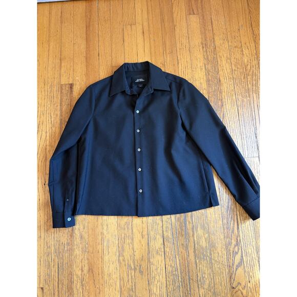 Marc Jacobs Shirt Womens 0 Black Runway Fall 2020 Button Front Long Sleeve Top - Picture 1 of 4